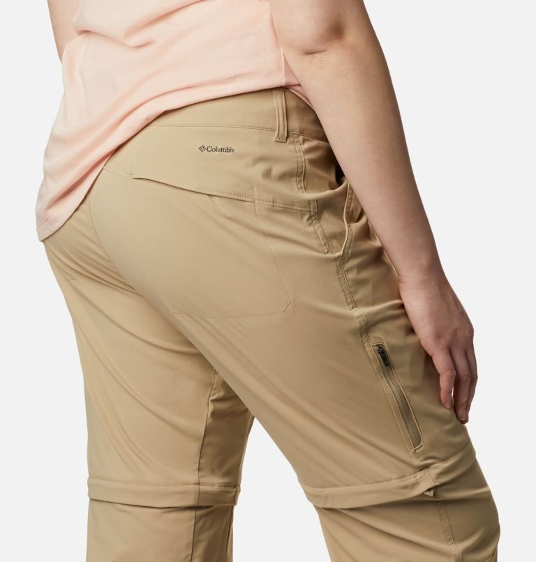 Women's Columbia Saturday Trail II Convertible Pants Khaki | Plus Size CA-W65C3